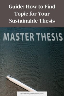 Guide: How to Find Topic for Your Sustainable Thesis